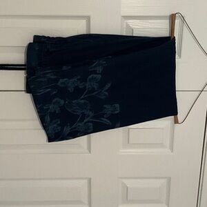 Floral Patterned Wide Leg Jeans